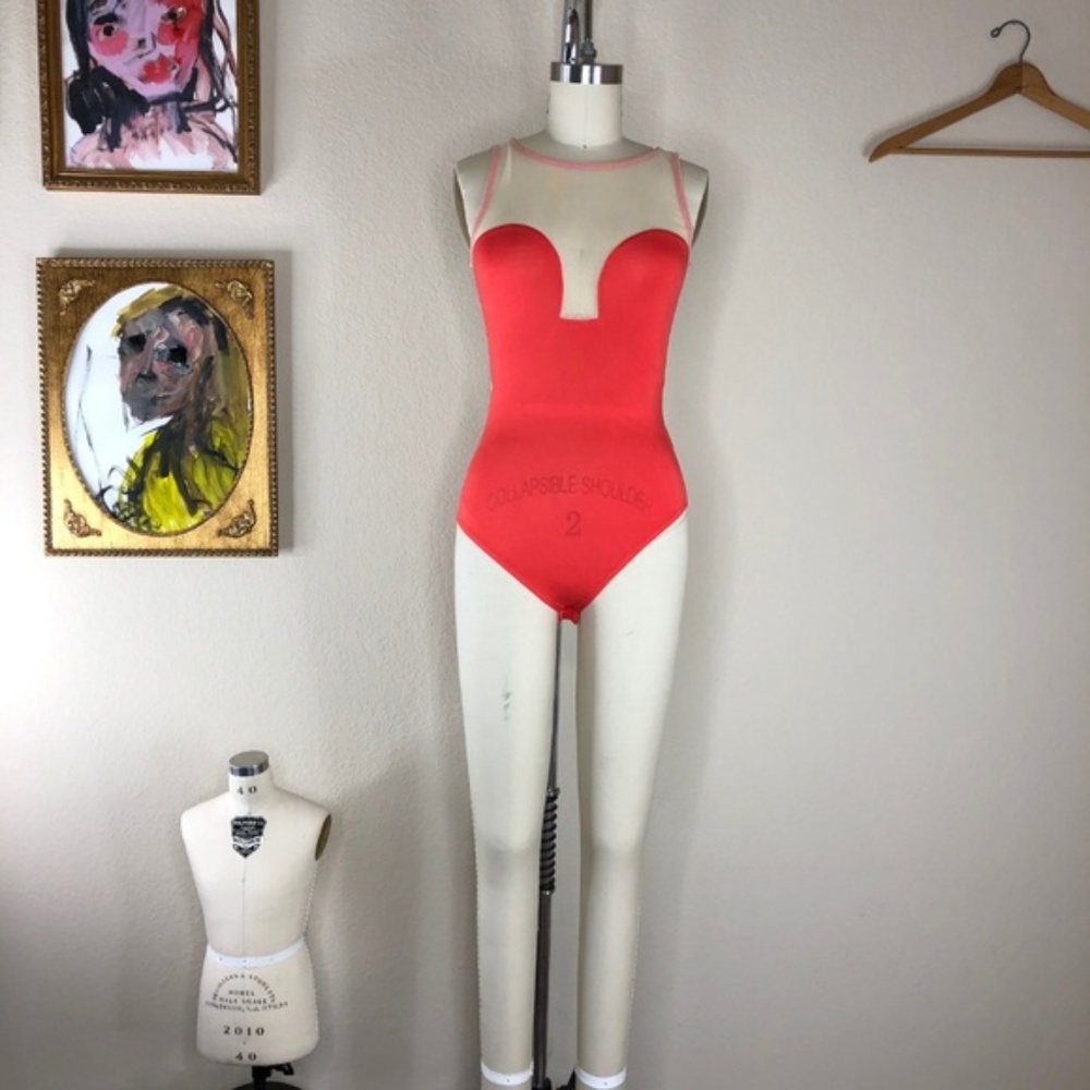 ASOS Extreme Sweetheart Mesh Bodysuit Sheer Backle - Picture 4 of 8